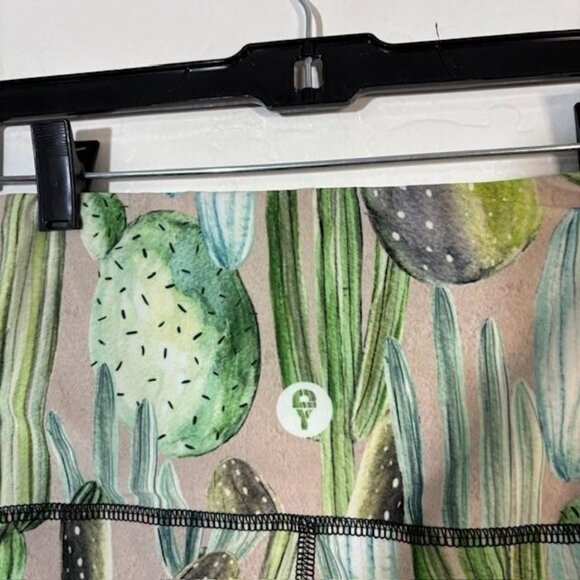 Yoga Democracy Leggings Womens XS Cactus Print High Rise Made in USA Recycled - Picture 4 of 9
